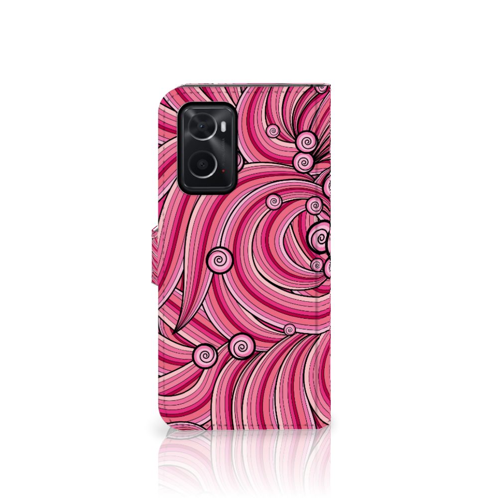 OPPO A76 | A96 Hoesje Swirl Pink