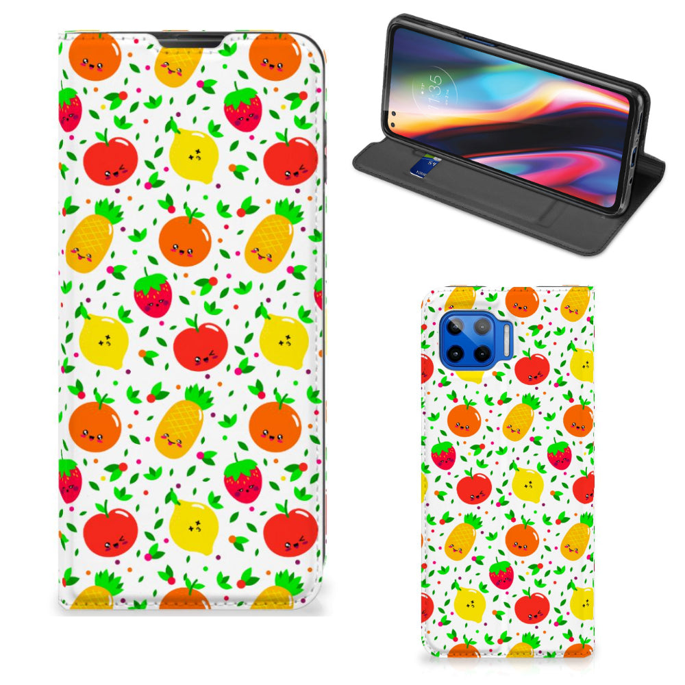 Motorola Moto G 5G Plus Flip Style Cover Fruits