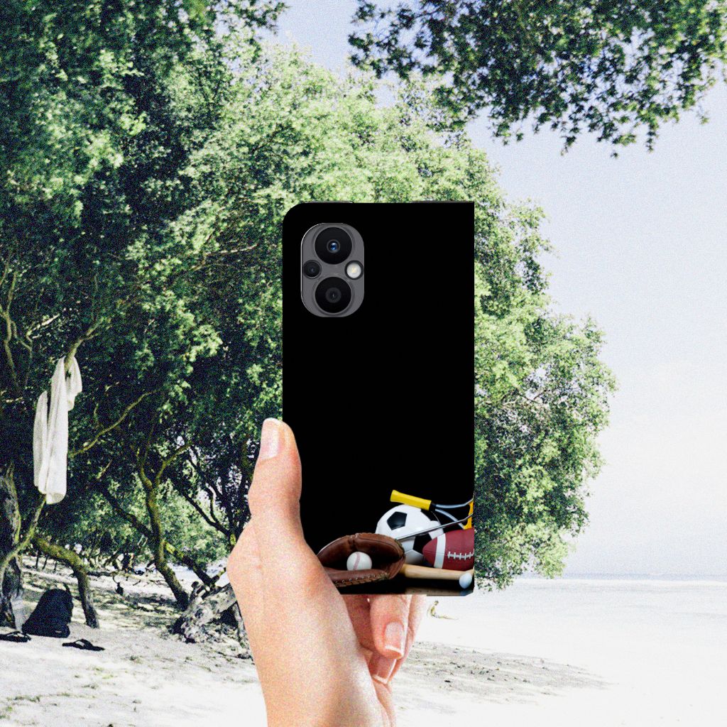 OPPO Reno8 Lite Hippe Standcase Sports with sports themed design and holder, ideal for active lifestyles.