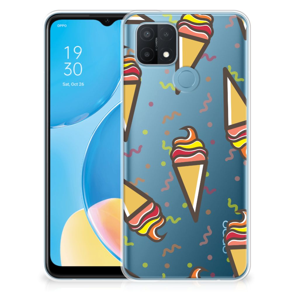 OPPO A15 Siliconen Case Icecream