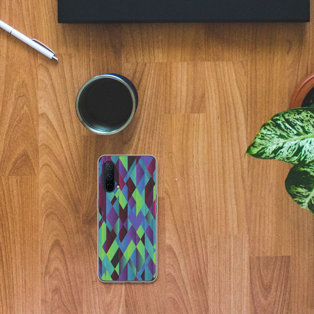 OnePlus Nord CE 5G TPU Hoesje Abstract Green Blue B2C Telecom