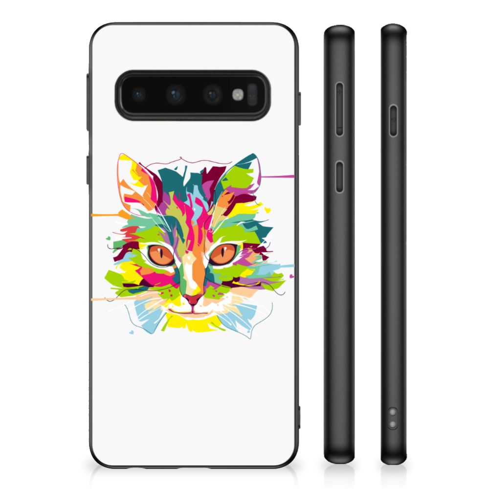 Samsung Galaxy S10 Bumper Hoesje Cat Color