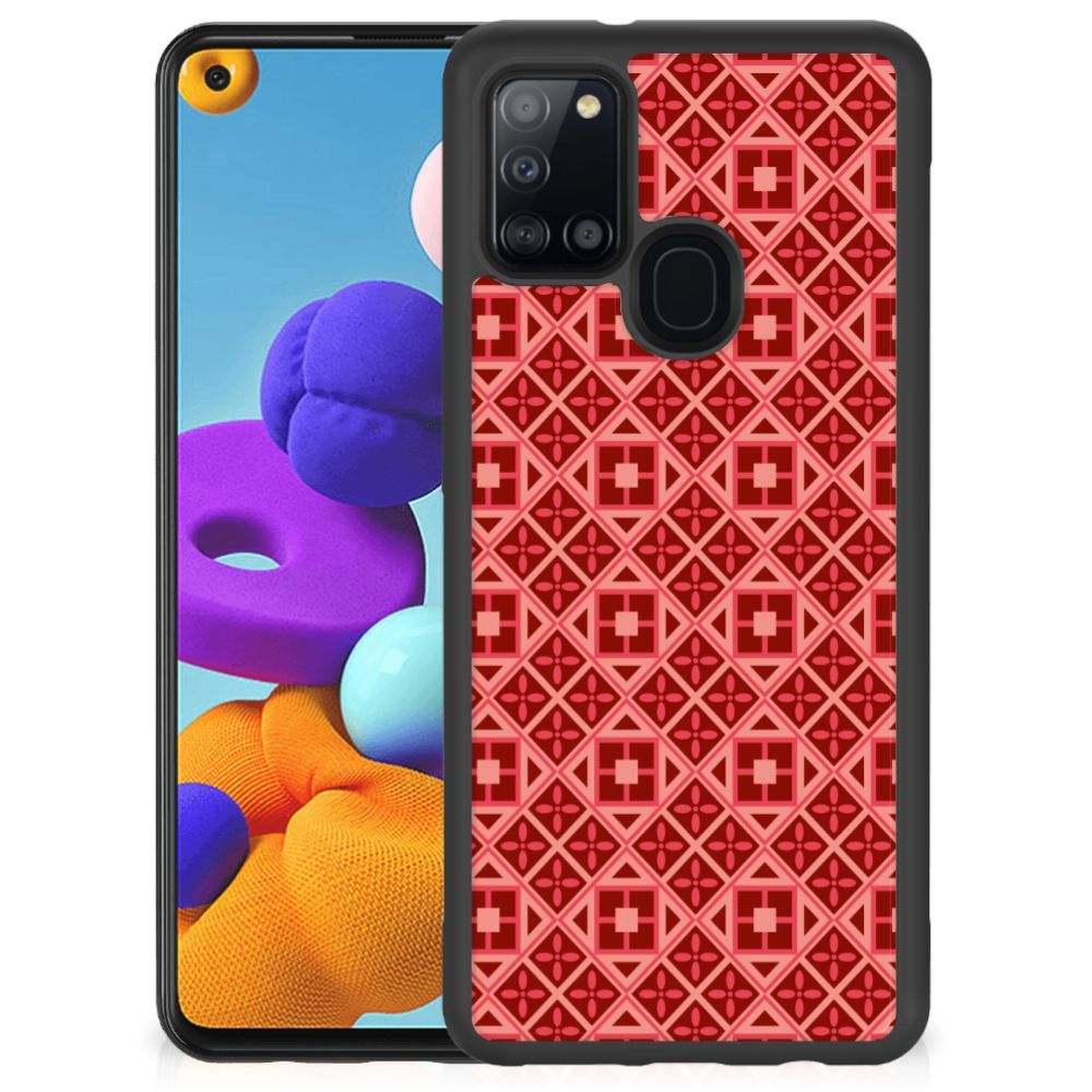 Samsung Galaxy A21s Bumper Case Batik Rood