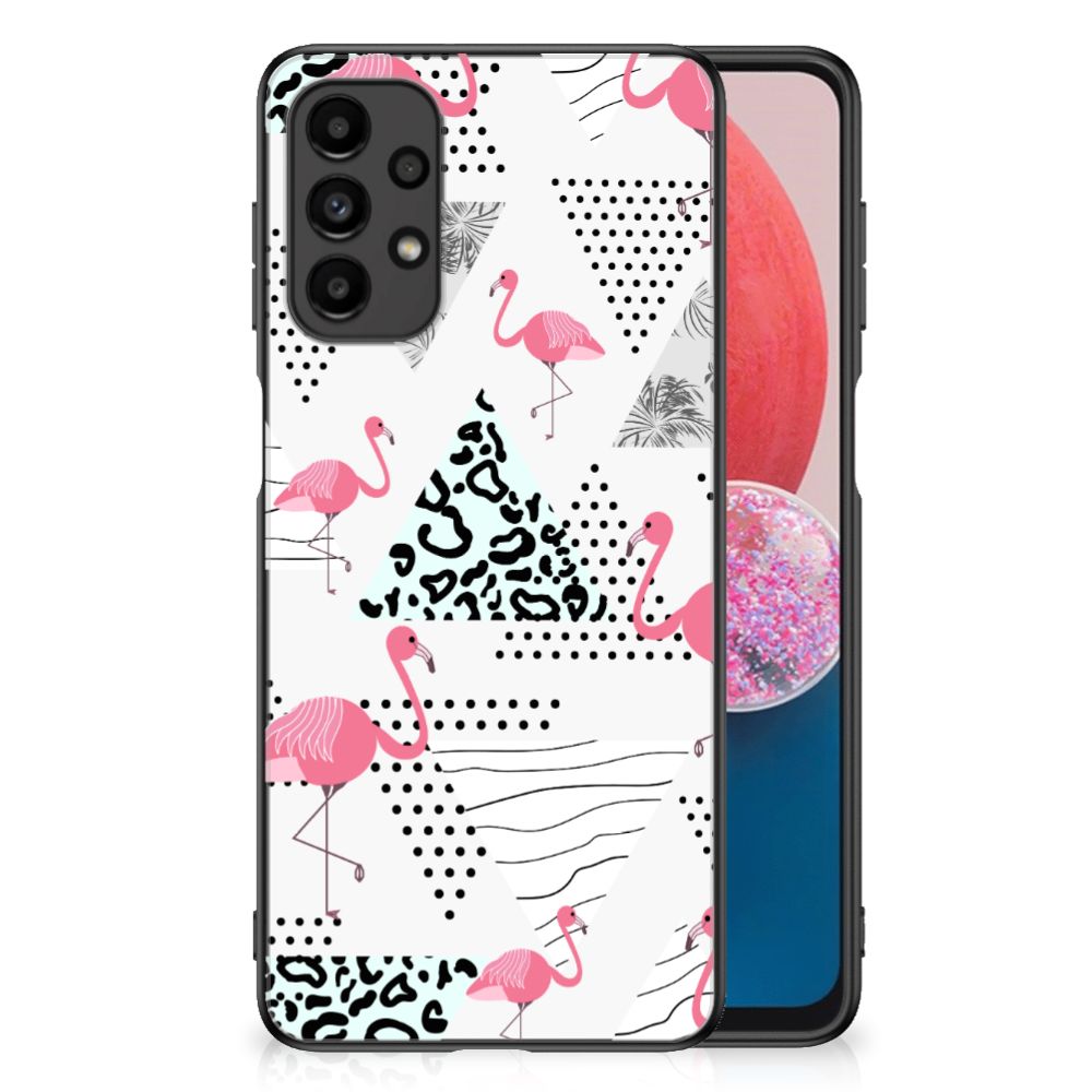 Samsung Galaxy A13 4G Dierenprint Telefoonhoesje Flamingo Triangle B2C Telecom