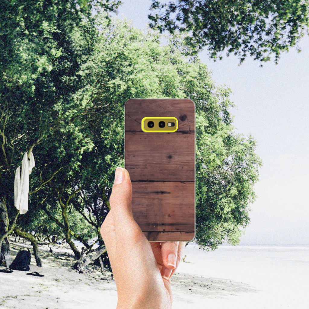 Samsung Galaxy S10e Bumper Hoesje Old Wood