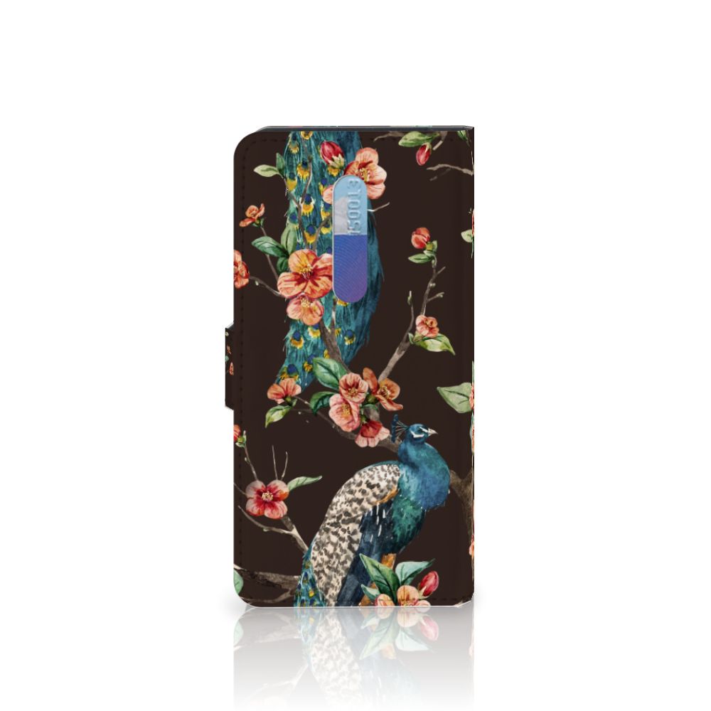 Xiaomi Redmi K20 Pro Telefoonhoesje met Pasjes Pauw met Bloemen