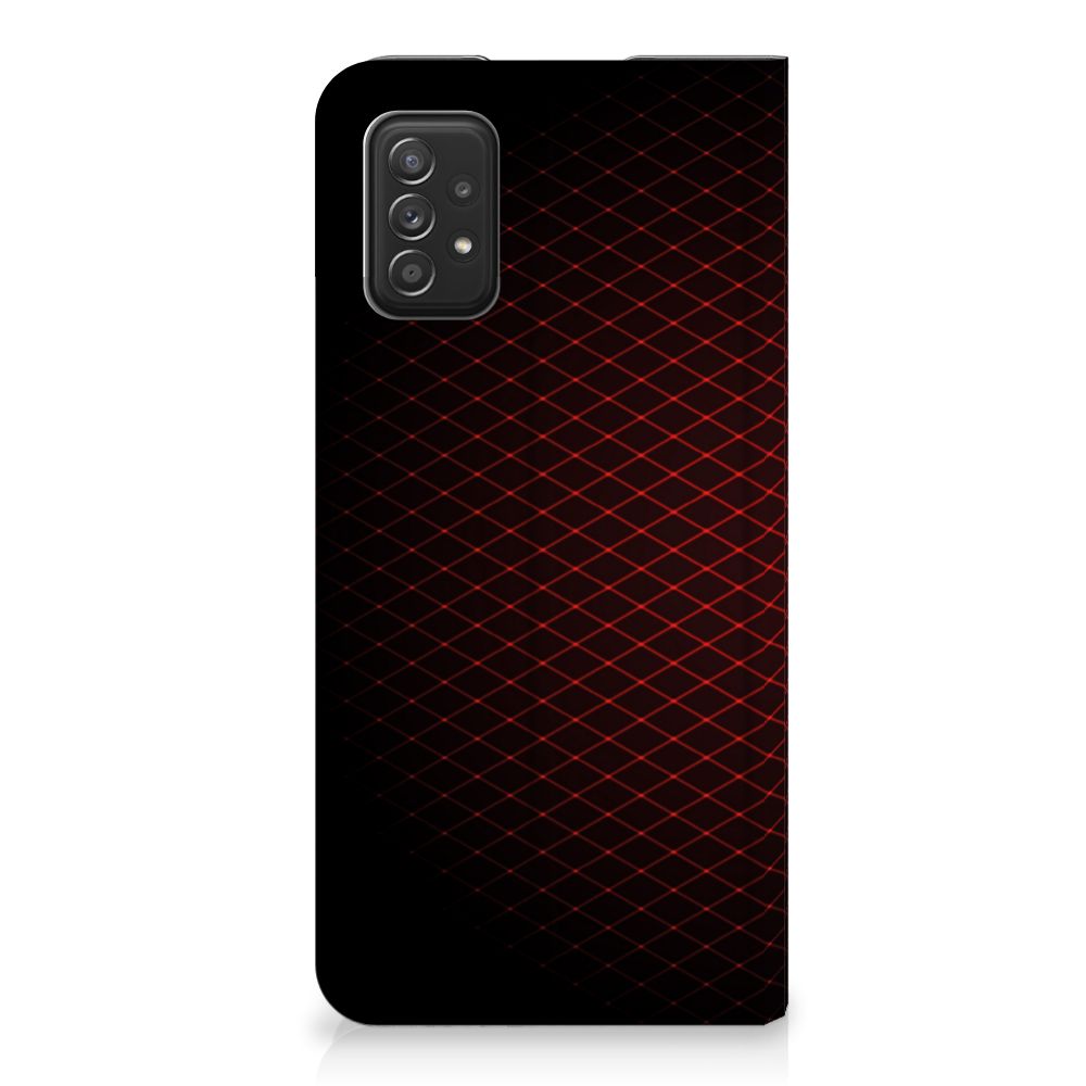 Samsung Galaxy A03s Hoesje met Magneet Geruit Rood - B2C Telecom