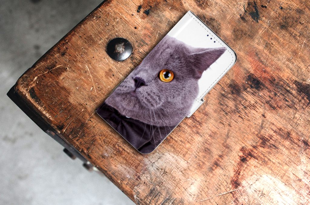 Nokia 5.4 Telefoonhoesje met Pasjes Kat