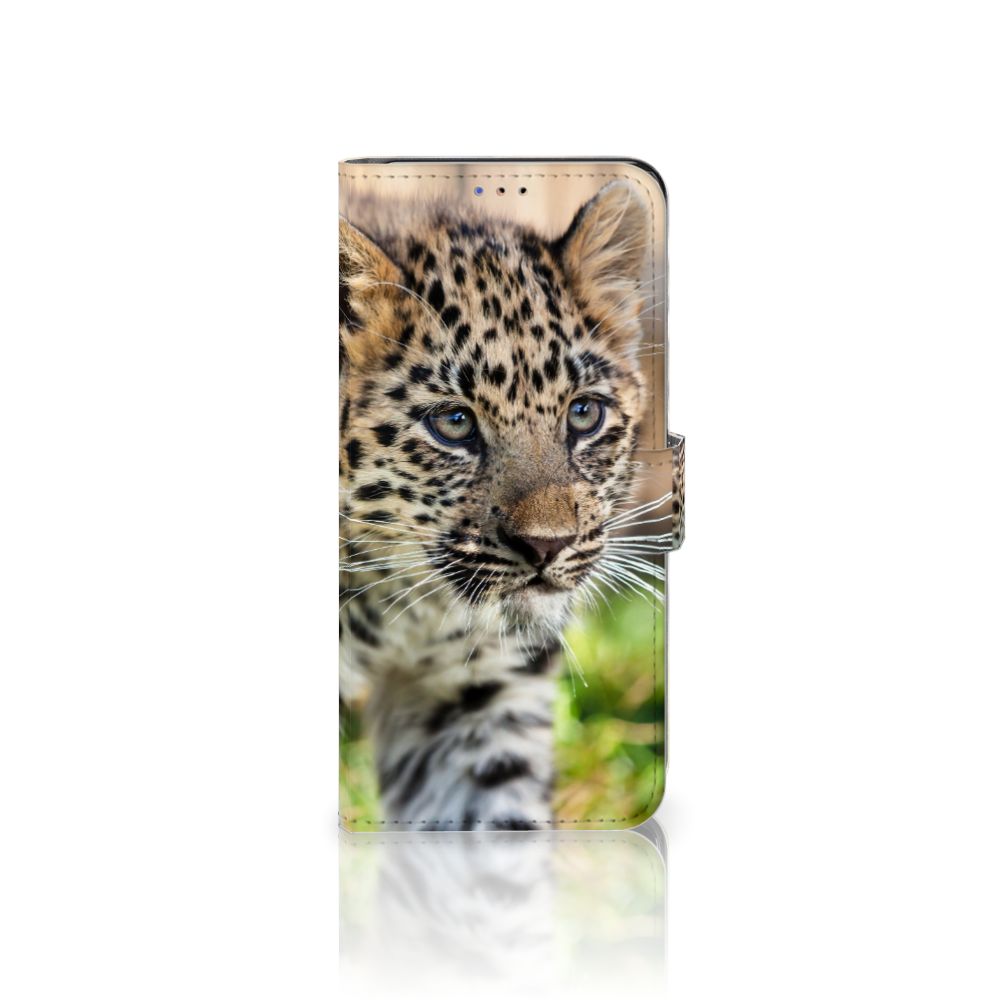 Samsung Galaxy A20s Telefoonhoesje met Pasjes Baby Luipaard