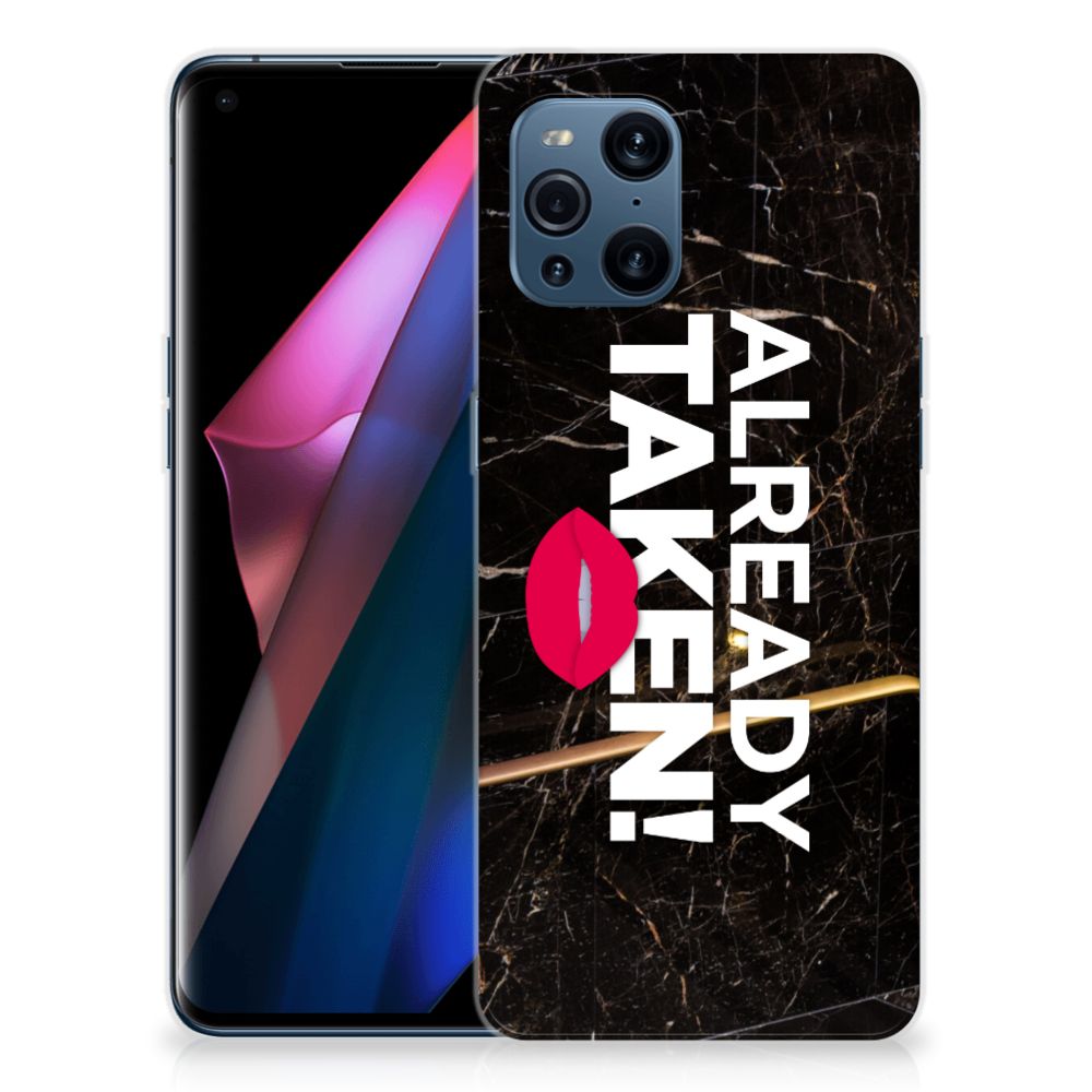 OPPO Find X3 | X3 Pro Siliconen hoesje met naam Already Taken Black