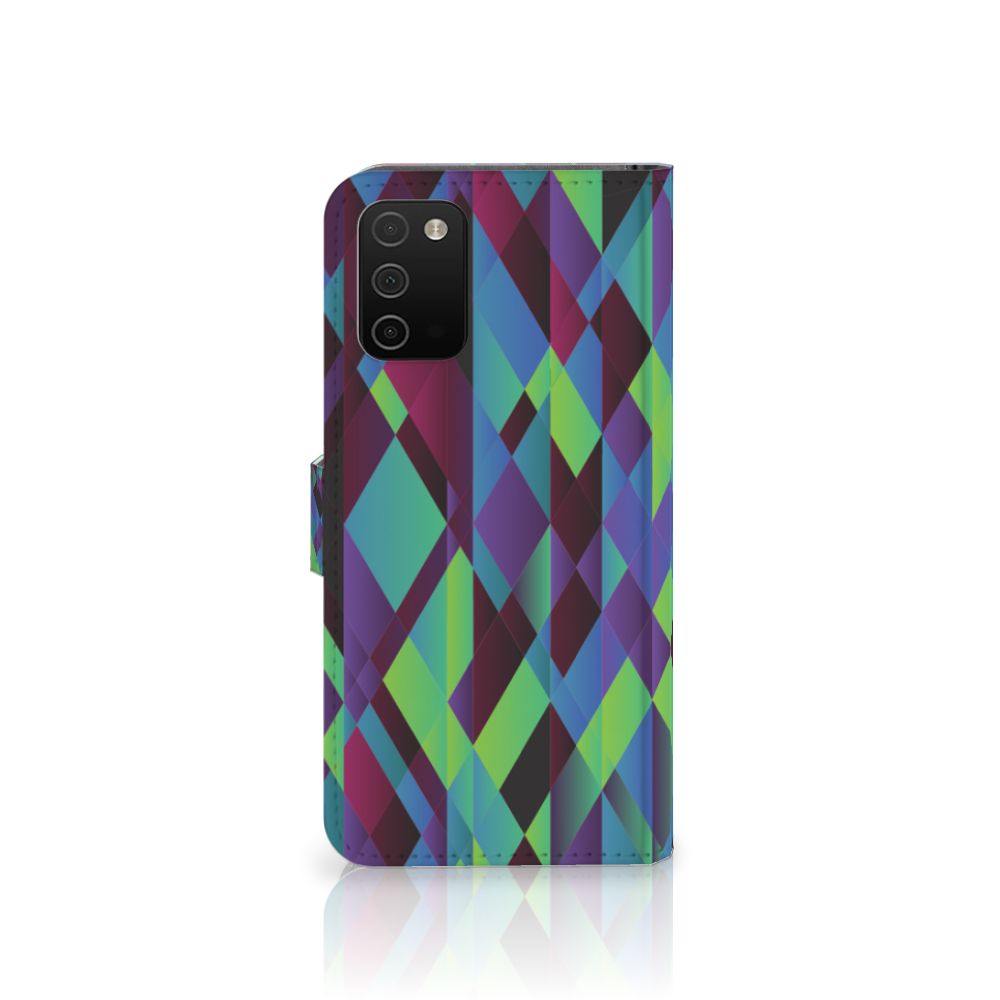 Samsung Galaxy A03s Book Case Abstract Green Blue