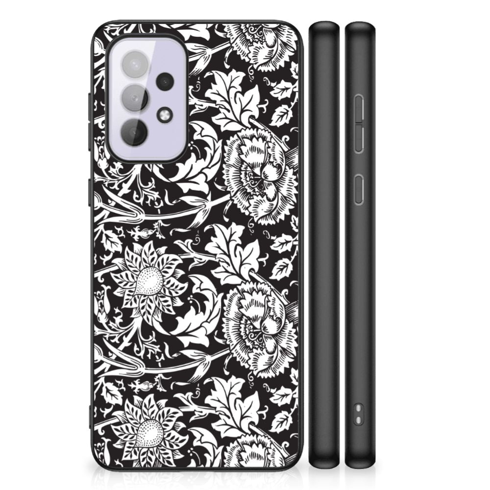 Samsung Galaxy A33 5G Bloemen Hoesje Black Flowers B2C Telecom