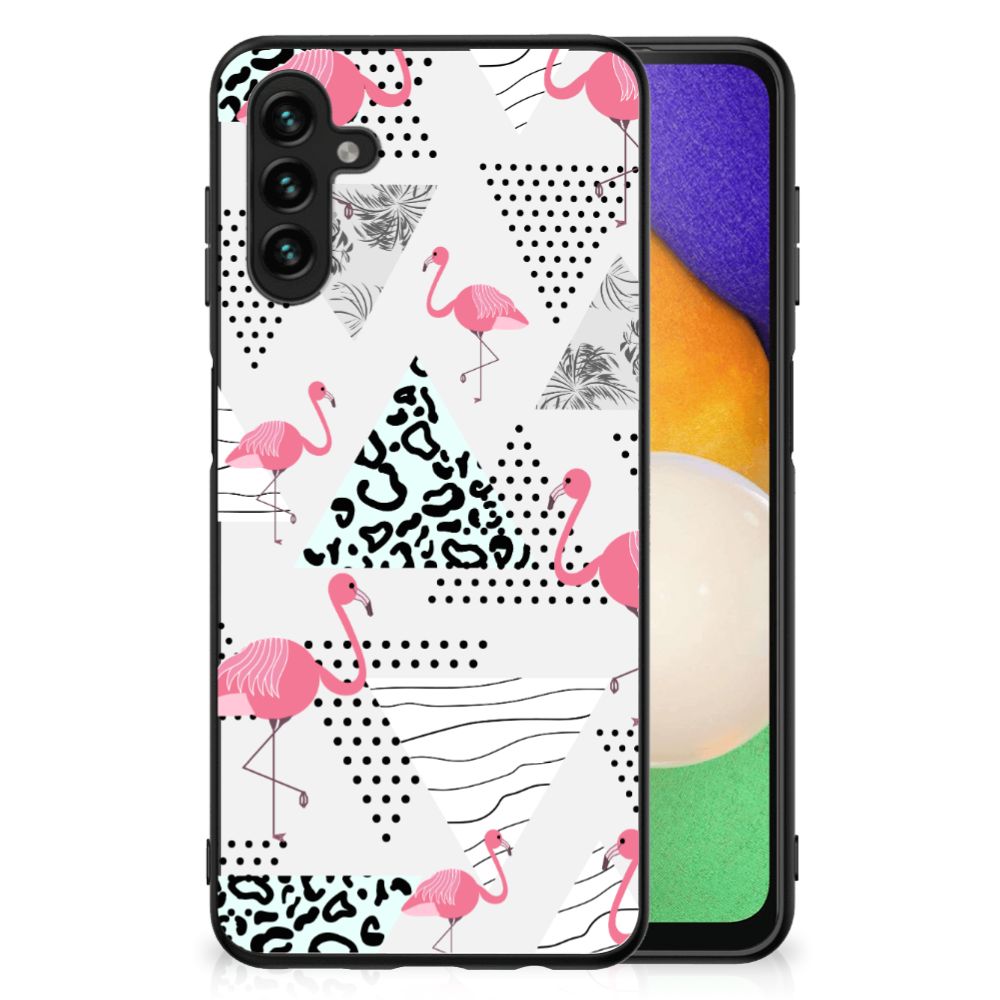 Samsung Galaxy A13 5G | A04s Dierenprint Telefoonhoesje Flamingo Triangle