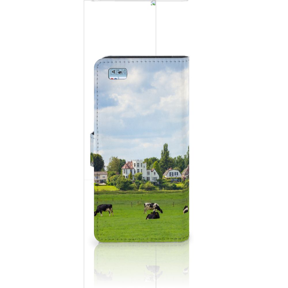 Huawei Ascend P8 Lite Telefoonhoesje met Pasjes Koeien