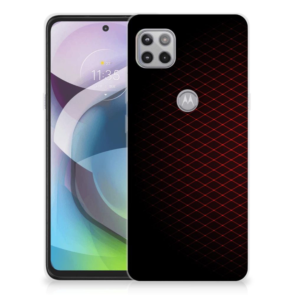 Motorola Moto G 5G TPU bumper Geruit Rood