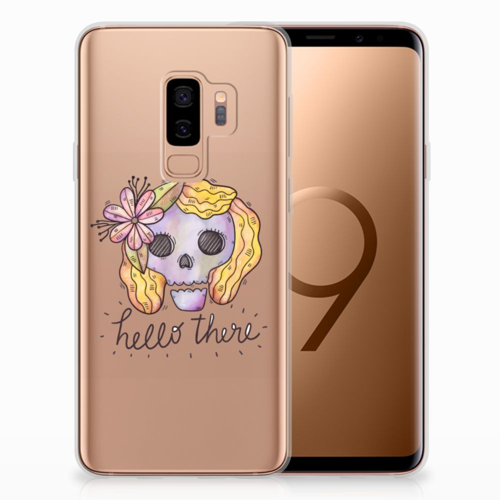 Silicone Back Case Samsung Galaxy S9 Plus Boho Skull