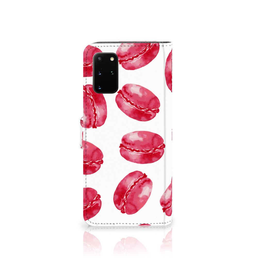 Samsung Galaxy S20 Plus Book Cover Pink Macarons