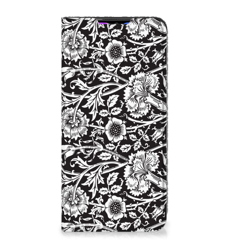 Xiaomi Redmi 9 Smart Cover Black Flowers - B2C Telecom