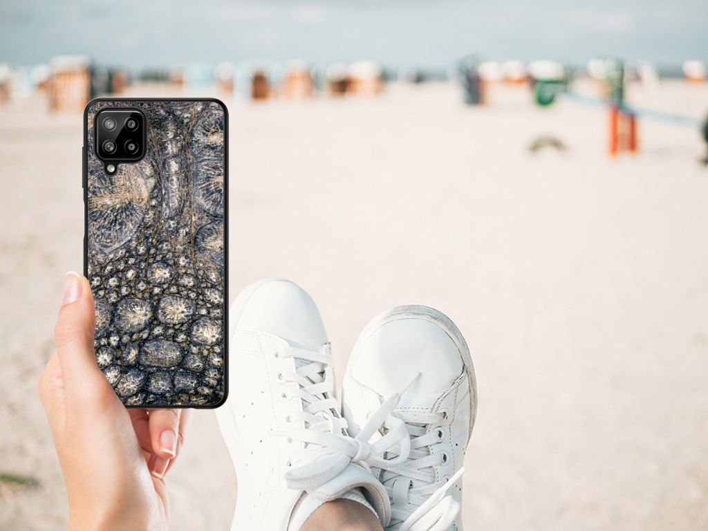 Samsung Galaxy A12 Dierenprint Telefoonhoesje Krokodillenprint B2C Telecom