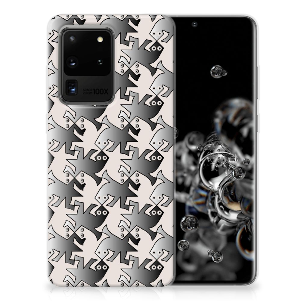 Samsung Galaxy S20 Ultra TPU Hoesje Salamander Grey B2C Telecom