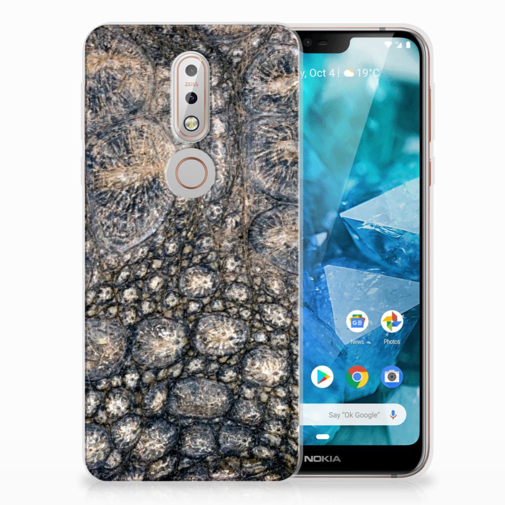 Nokia 7.1 TPU Hoesje Krokodillenprint