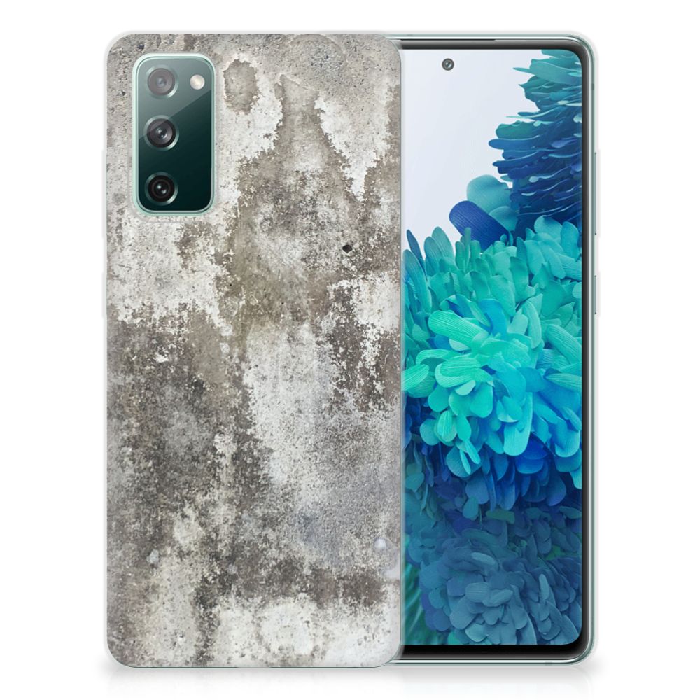 Samsung Galaxy S20 FE TPU Siliconen Hoesje Beton Print B2C Telecom