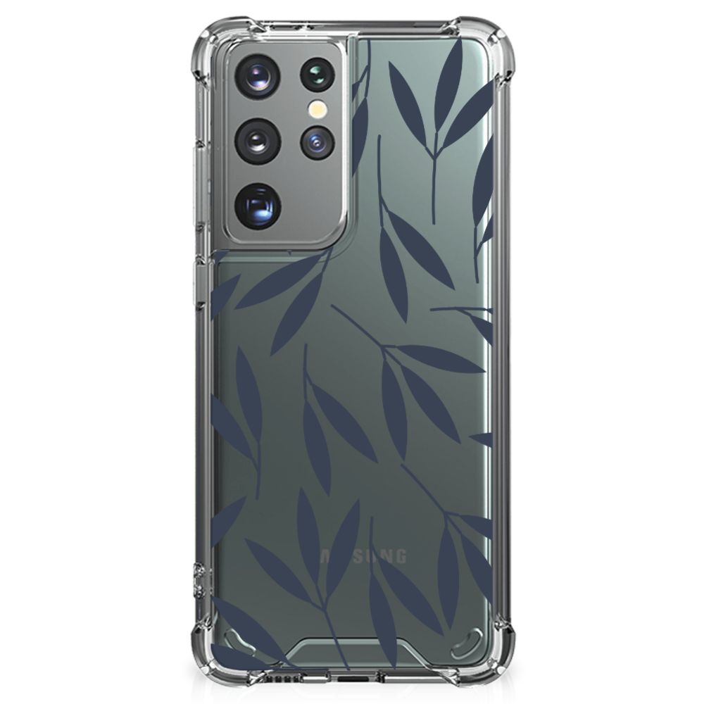 Samsung Galaxy S21 Ultra Case Leaves Blue B2C Telecom