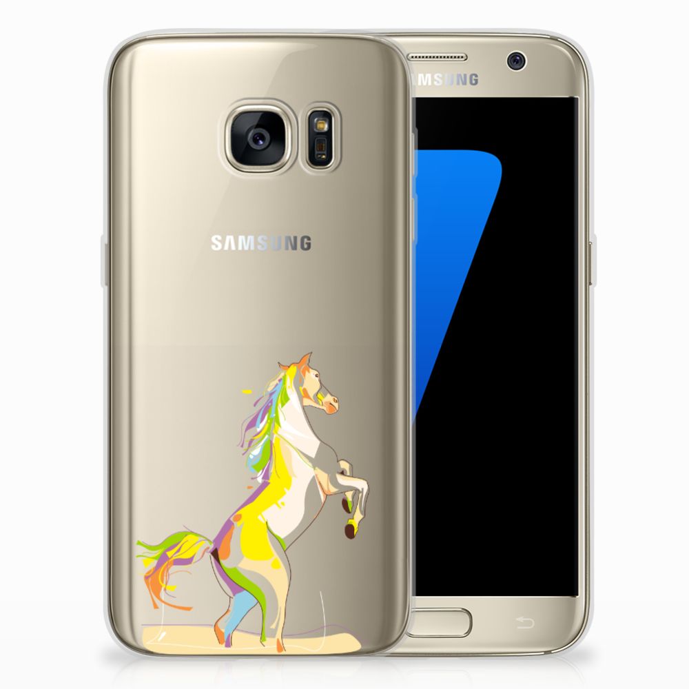 Samsung Galaxy S7 Telefoonhoesje met Naam Horse Color