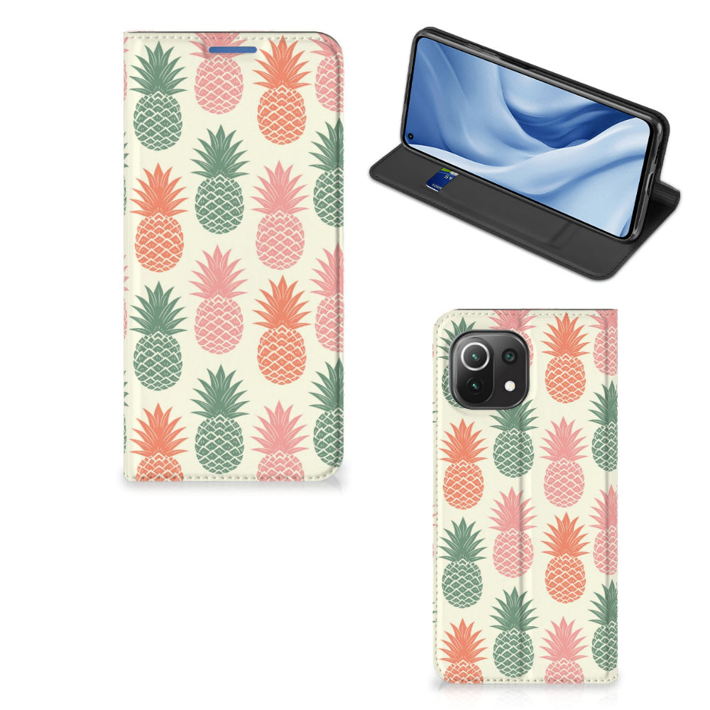 Xiaomi 11 Lite NE 5G | Mi 11 Lite Flip Style Cover Ananas