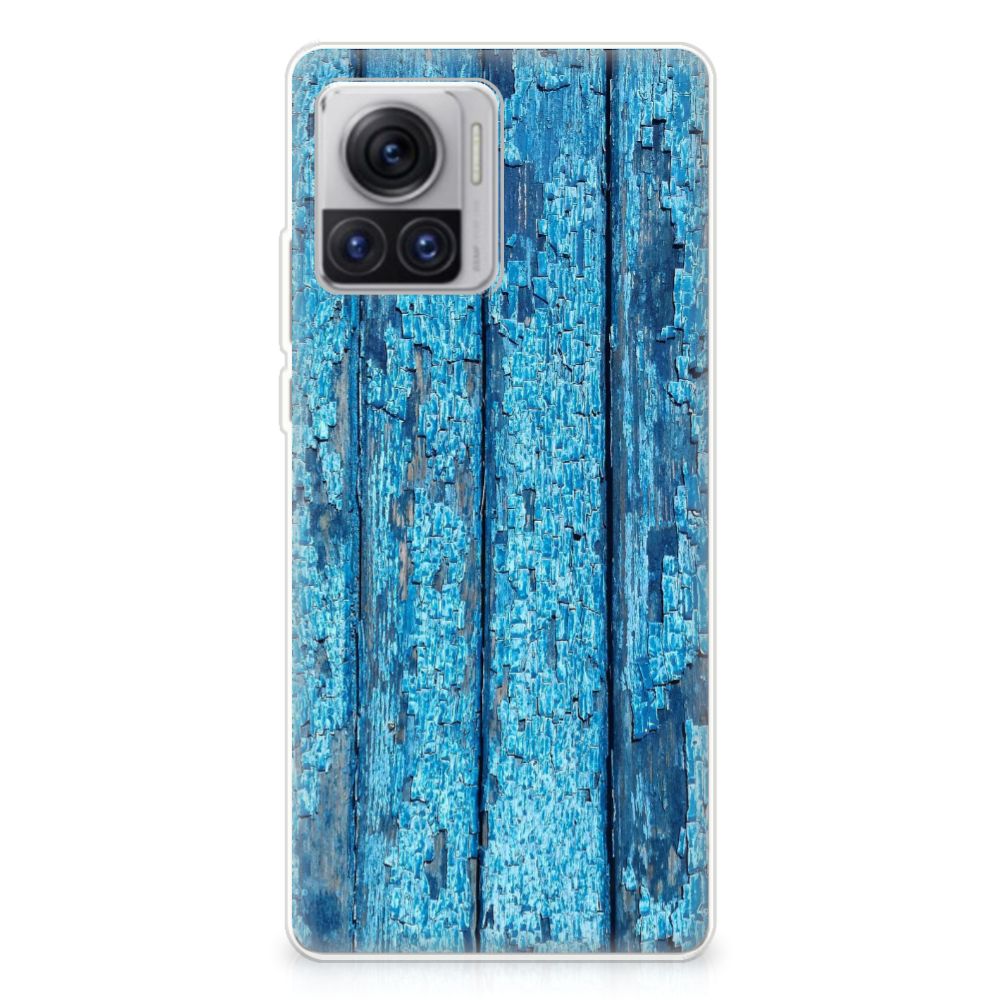 Motorola Moto X30 Pro Bumper Hoesje Wood Blue
