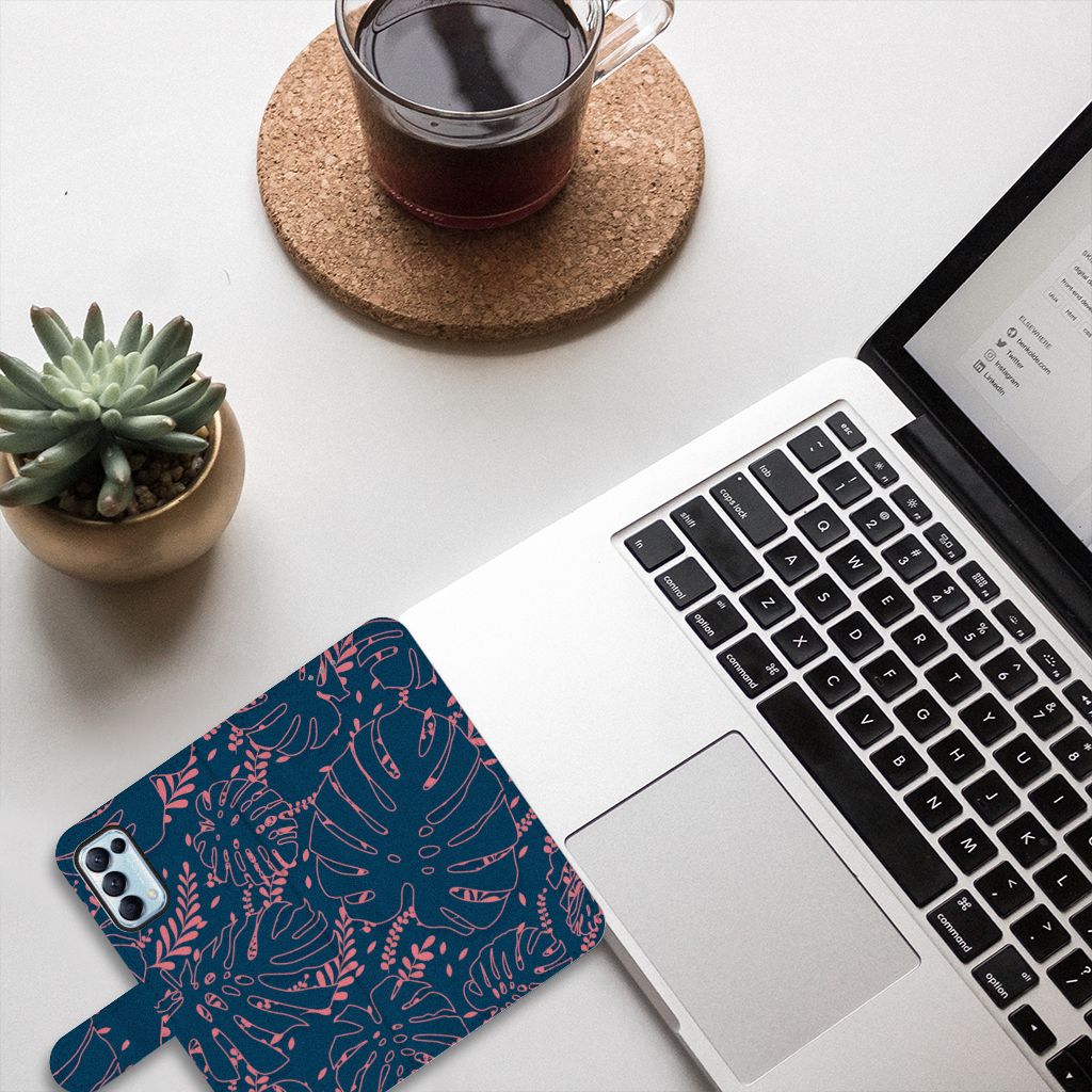 OPPO Find X3 Lite Hoesje Palm Leaves