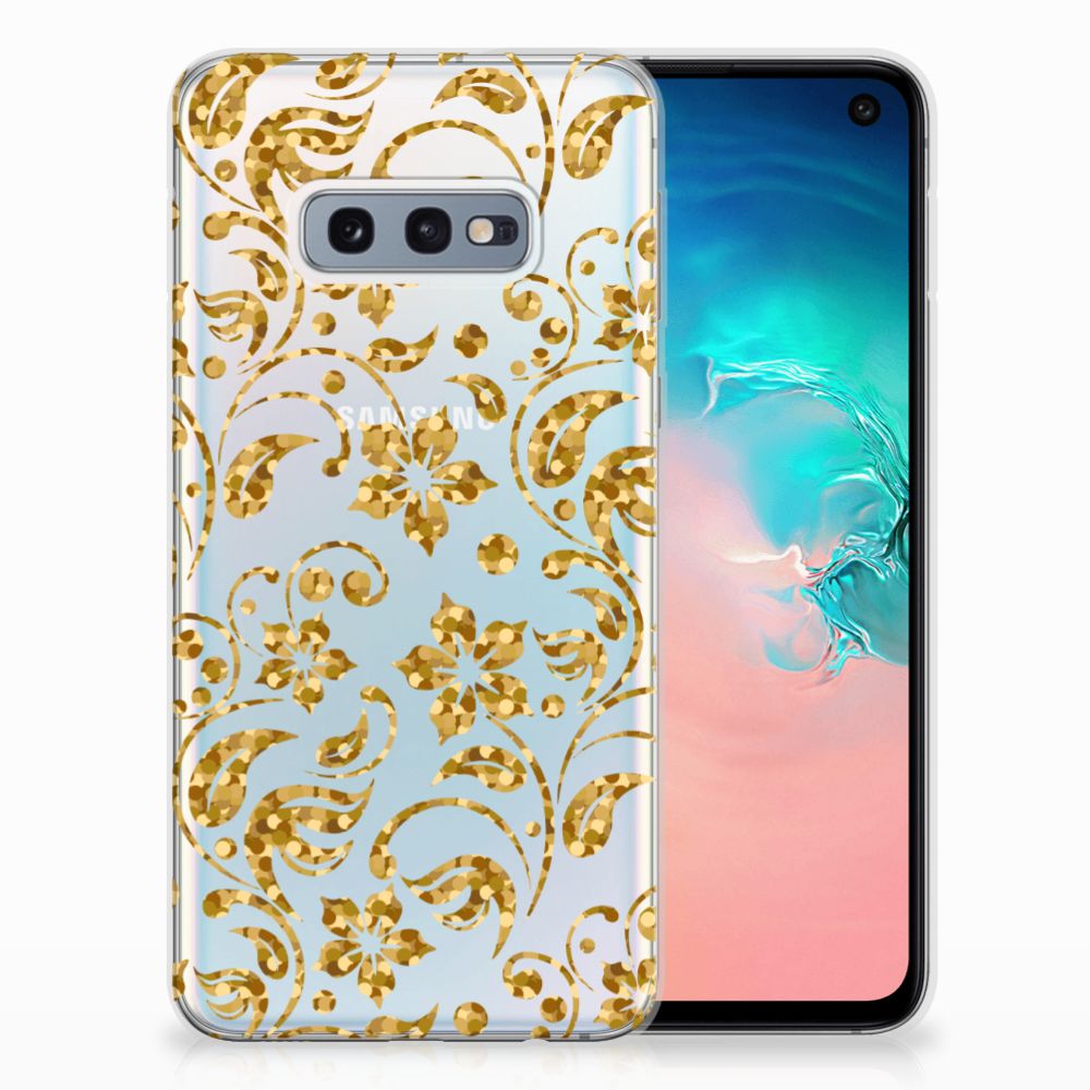 Samsung Galaxy S10e TPU Case Gouden Bloemen