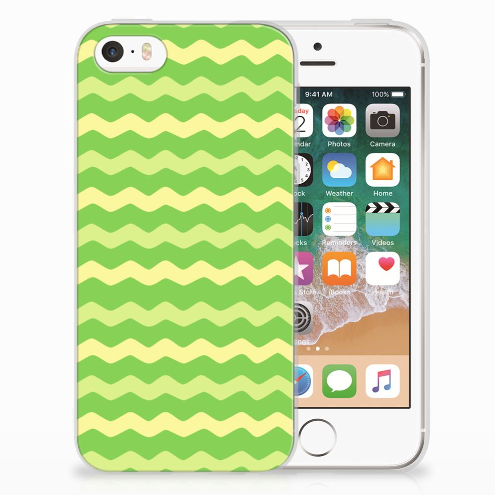 Apple iPhone SE | 5S TPU bumper Waves Green