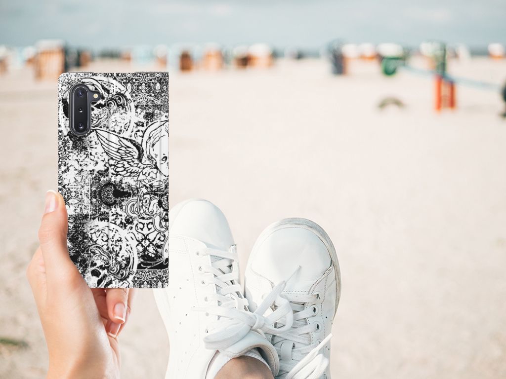 Mobiel BookCase Samsung Galaxy Note 10 Skulls Angel