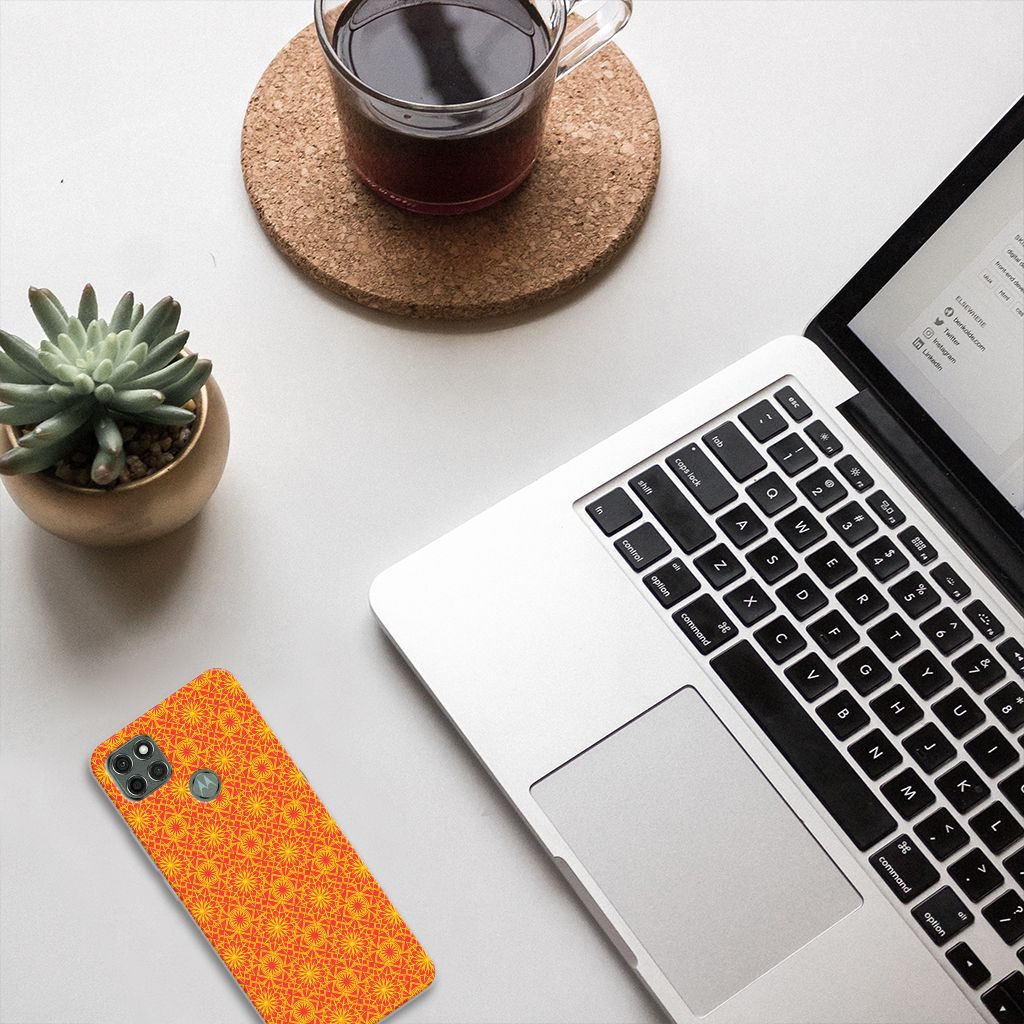 Motorola Moto G9 Power TPU bumper Batik Oranje