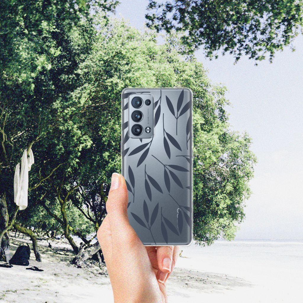 OPPO Reno 6 Pro Plus 5G TPU Case Leaves Blue B2C Telecom