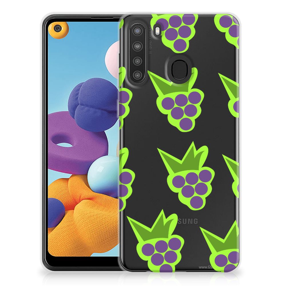 Samsung Galaxy A21 Siliconen Case Druiven B2C Telecom