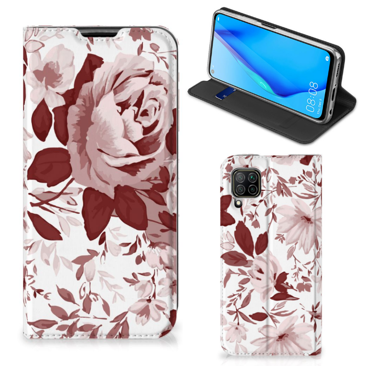 Bookcase Huawei P40 Lite Watercolor Flowers - B2C Telecom