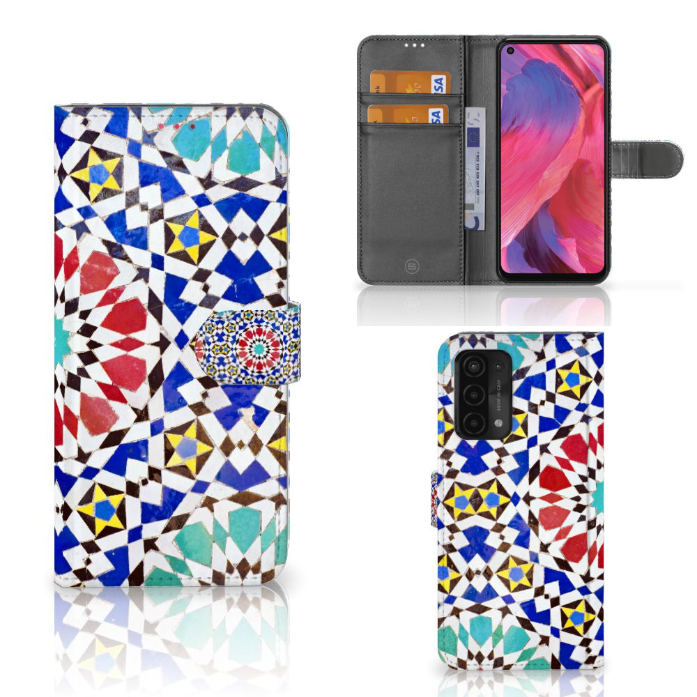 OPPO A54 5G | A74 5G | A93 5G Bookcase Mozaïek