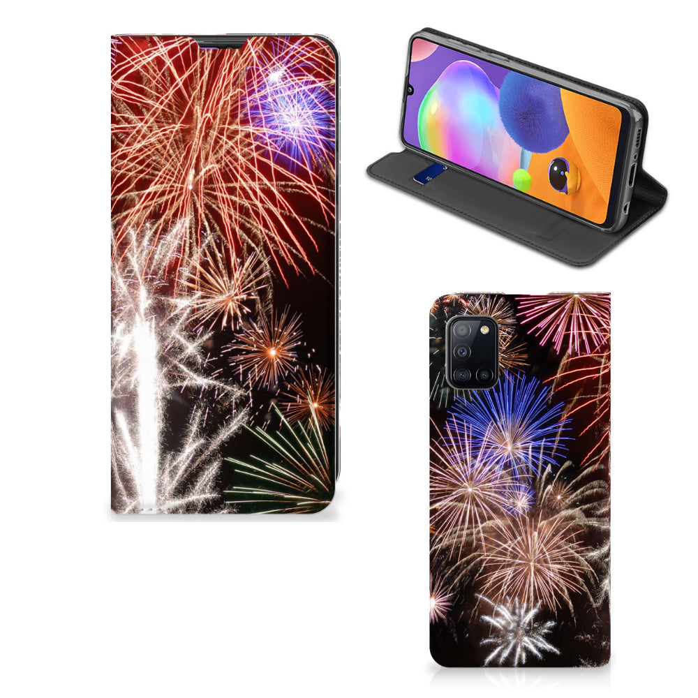 Samsung Galaxy A31 Hippe Standcase Vuurwerk