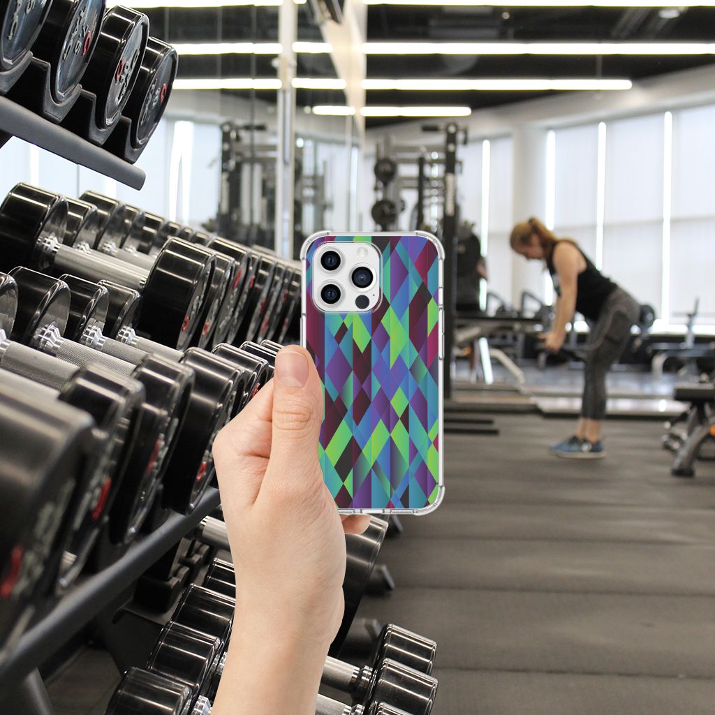 Apple iPhone 13 Pro Shockproof Case Abstract Green Blue B2C Telecom