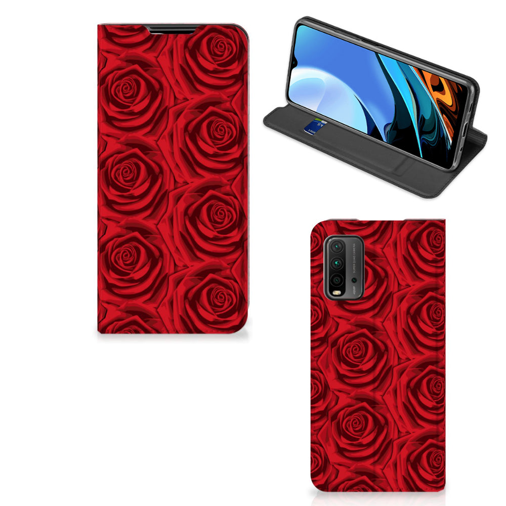 Xiaomi Poco M3 | Redmi 9T Smart Cover Red Roses