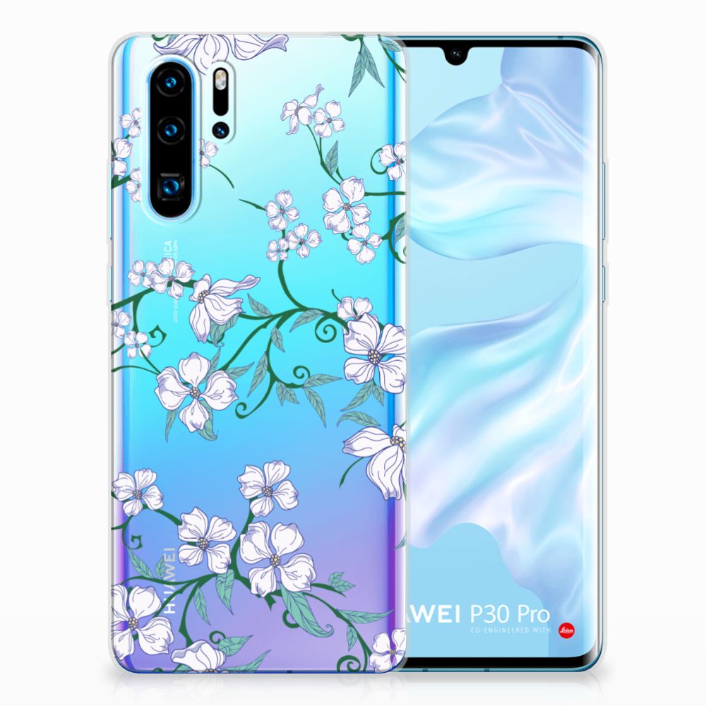 Huawei P30 Pro Uniek TPU Case Blossom White