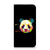 iPhone 13 Pro Magnet Case Panda Color met een kleurige panda afbeelding op een zwarte achtergrond.