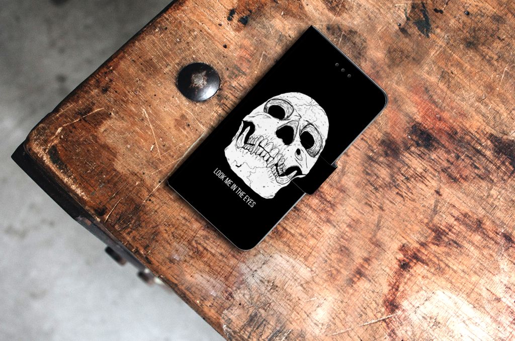 Telefoonhoesje met Naam Huawei P10 Lite Skull Eyes