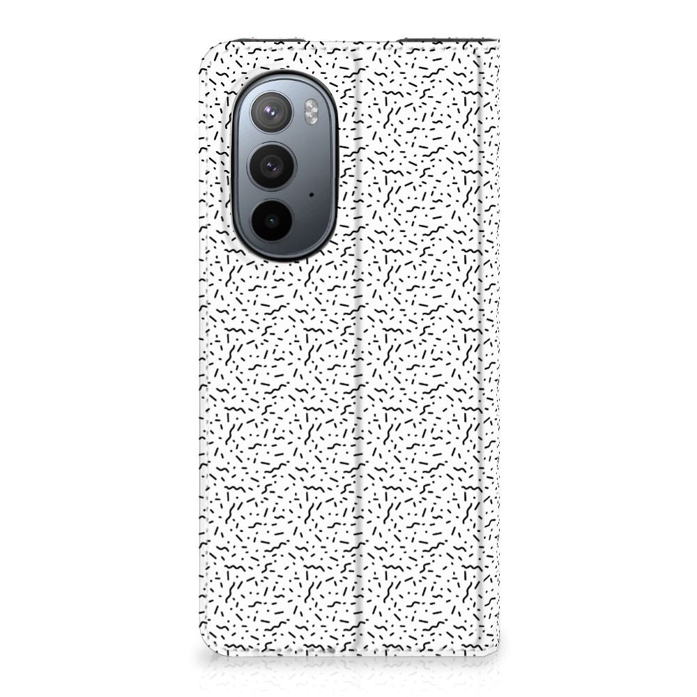 Motorola Edge 30 Pro Hoesje met Magneet Stripes Dots - B2C Telecom