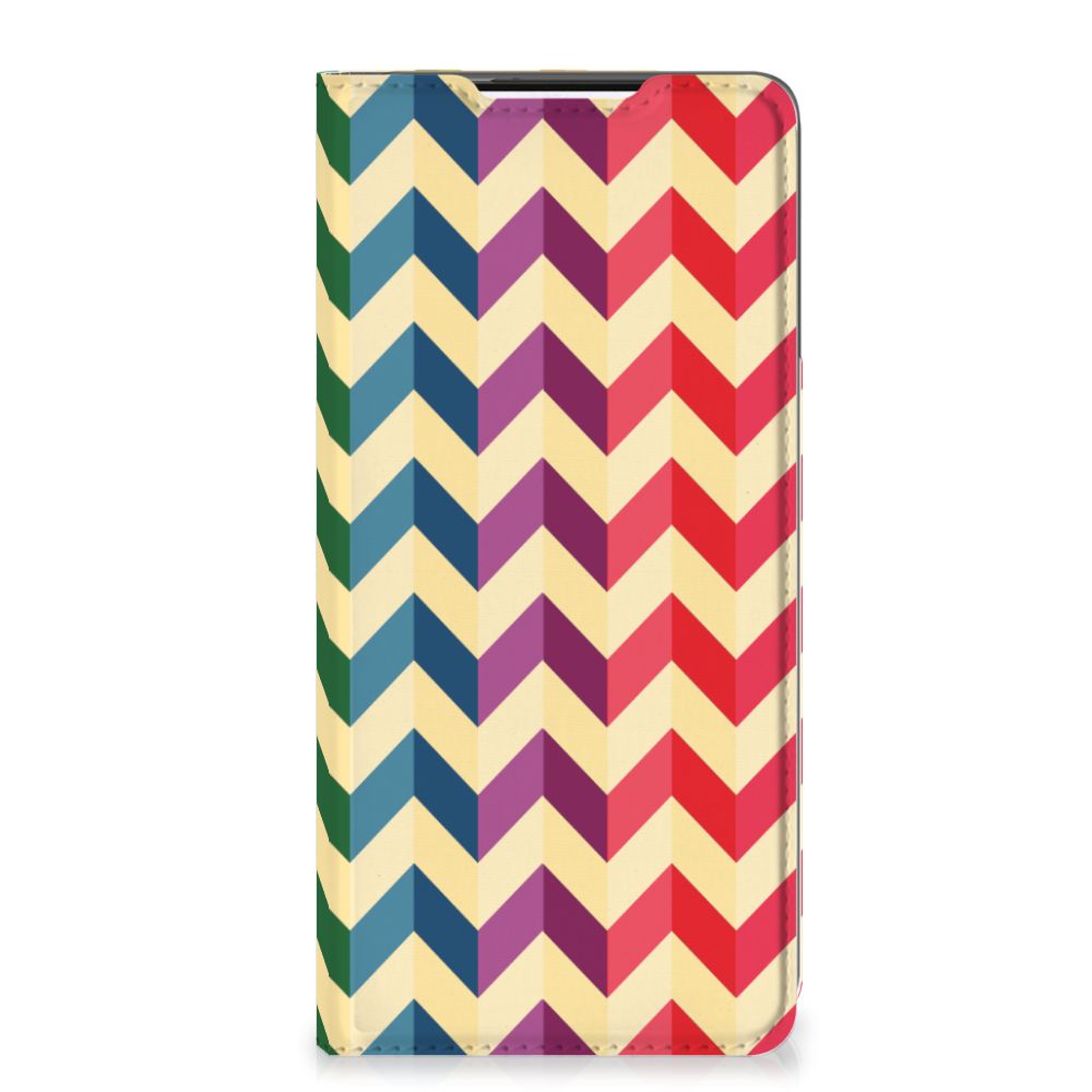 Samsung Galaxy S21 Plus Hoesje met Magneet Zigzag Multi Color - B2C Telecom