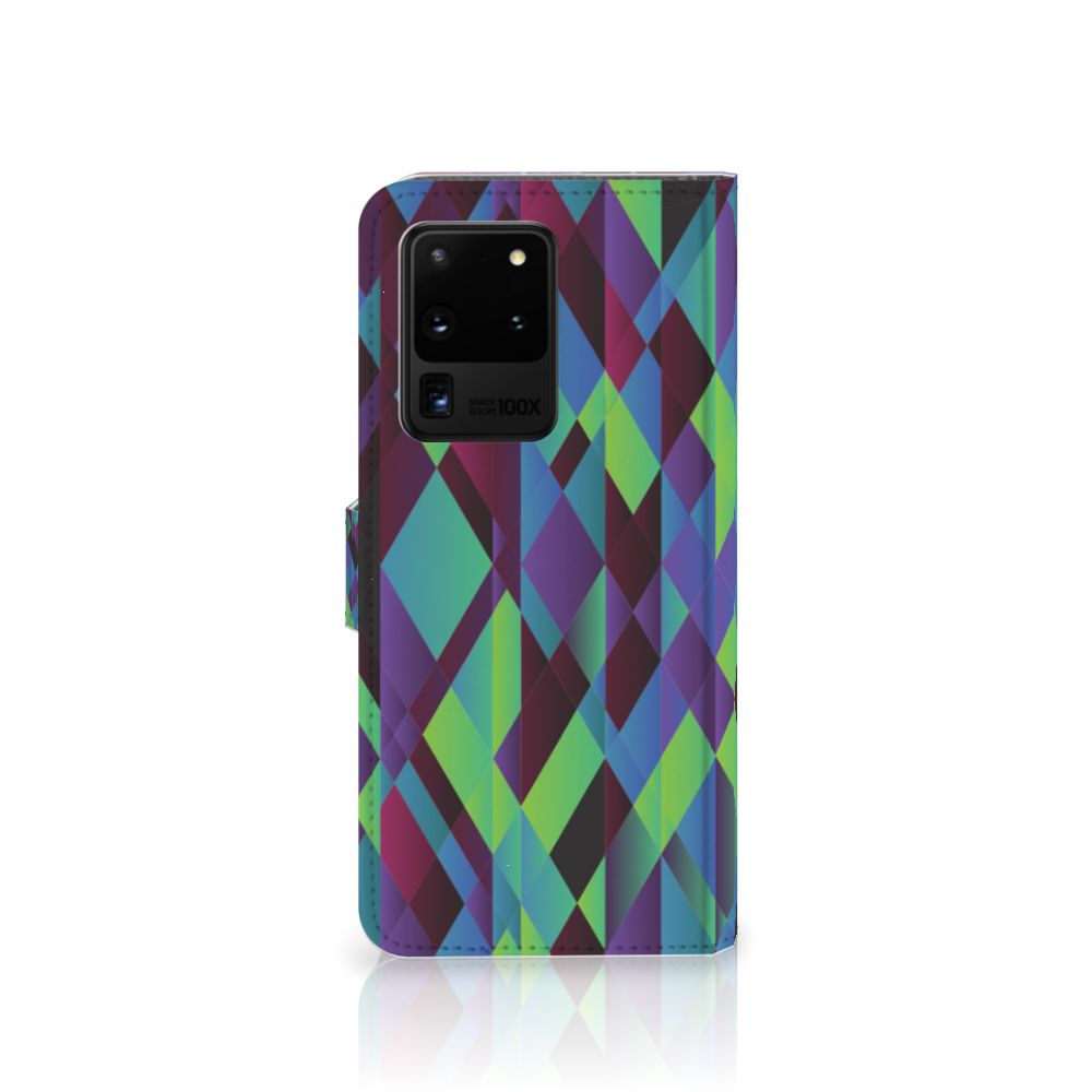 Samsung Galaxy S20 Ultra Book Case Abstract Green Blue
