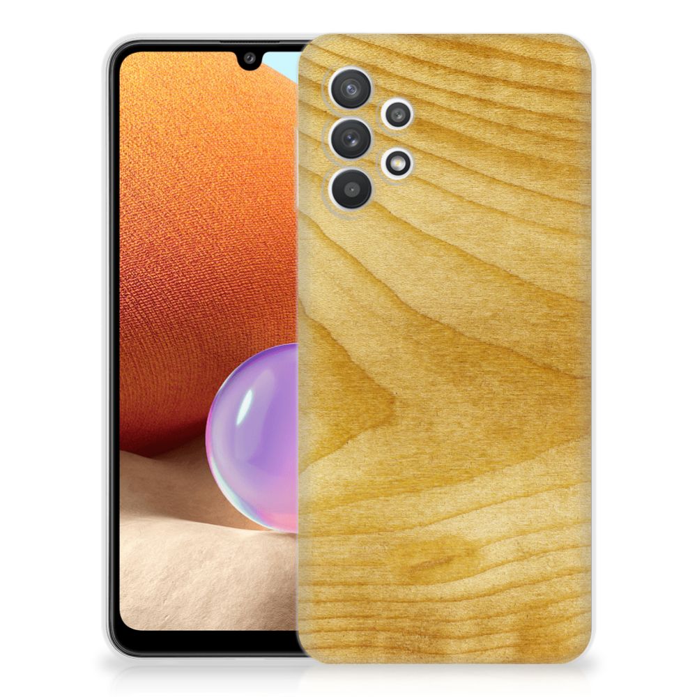 Samsung Galaxy A32 4G | A32 5G Enterprise Editie Bumper Hoesje Licht Hout B2C Telecom