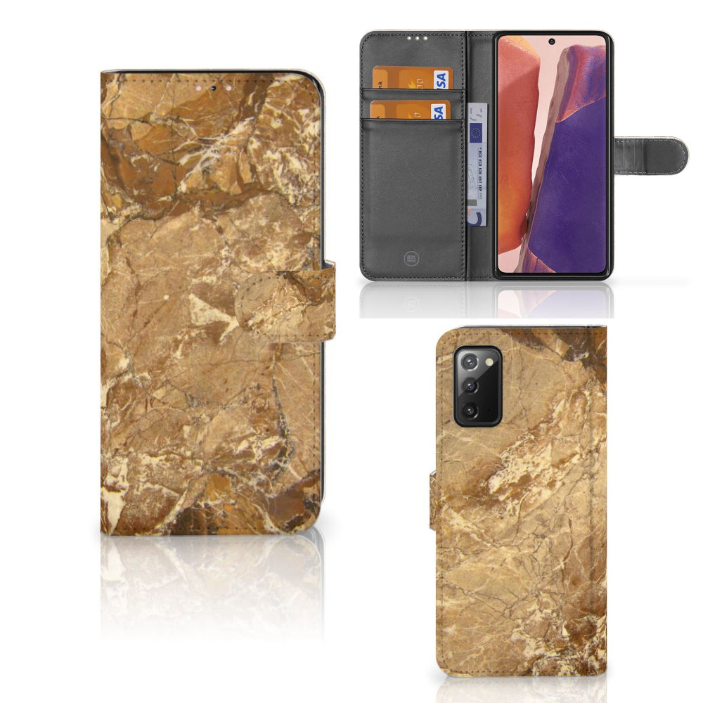 Samsung Galaxy Note 20 Bookcase Marmer Creme